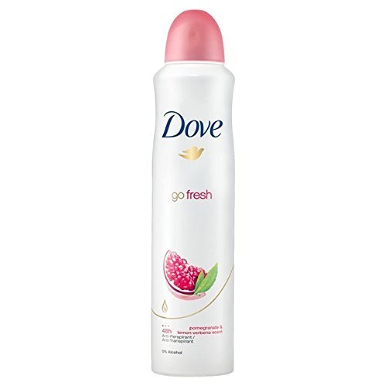 Dove Go Fresh Antiperspirant Deodorant, 250 ml, Pomegranate and Lemon, Pack of 6