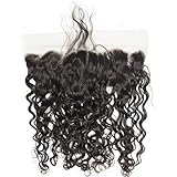 VIPbeauty 13x4 Water Wave 3 Part Lace Frontal Closure With Baby Hair Brazilian Virgin Human Full Lace Closure Ear to Ear Hair Natural Color No Bleached Knots