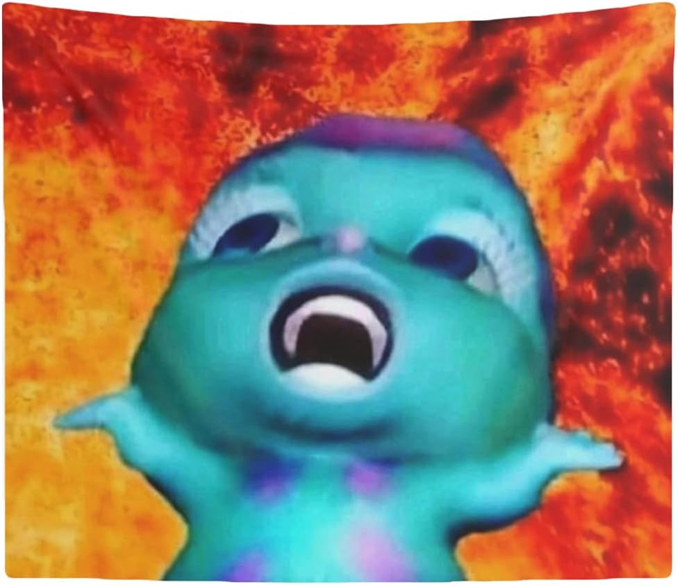 Tapestries - ZAIRUIKE Bibble Meme Tapestry Funny Tapestries Novelty Tapestry Wall Hanging, Funny College Room Hostel Decorations Bedroom Living Room Dorm Decor 60x51in