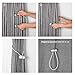 6 Pack Magnetic Curtain Tiebacks,The Most Convenient Woven Texture Rope Drape Tie Backs,Decorative Weave Rope Holdback Holder for Window Sheer Blackout Drapries Office, 16 Inch (Silver Grey)