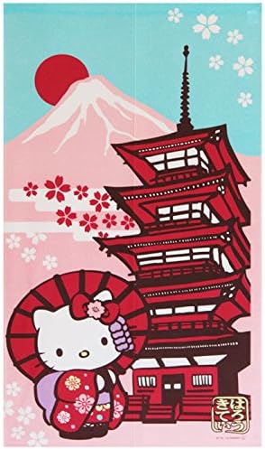 Amazon 送料無料 のれん ハローキティ 85 150cm 日本限定発売品 五重塔 Kt593 02 のれん オンライン通販
