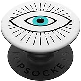 Black Evil Eye White PopSockets Adhesive PopGrip