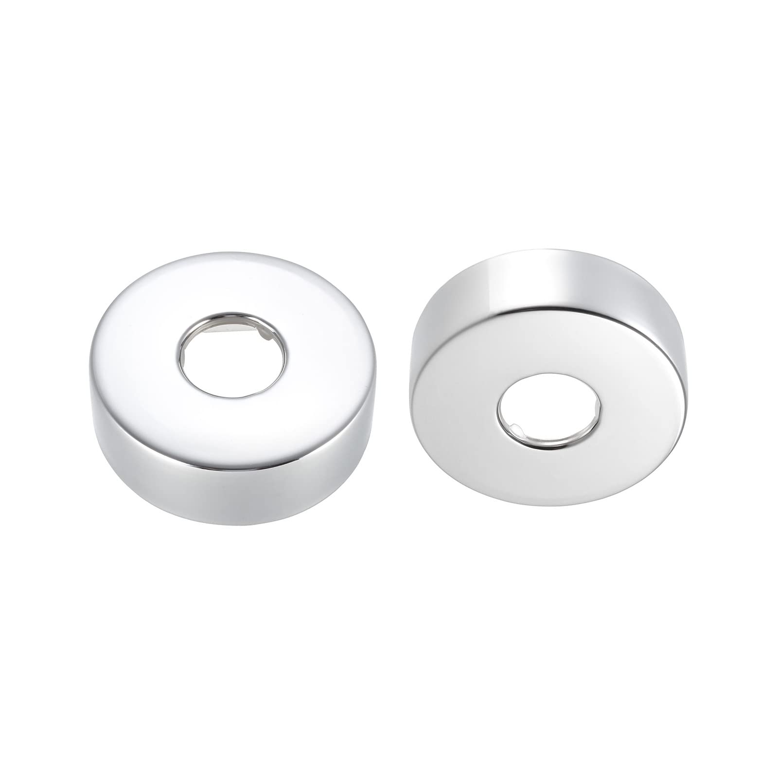 DTGN 61x18mm(DxT) Round Escutcheon Plate - 2Pack - Good for Bathroom Kitchen 21mm Dia Pipe - 201 Stainless Steel Water Pipe Cover - Silver Tone