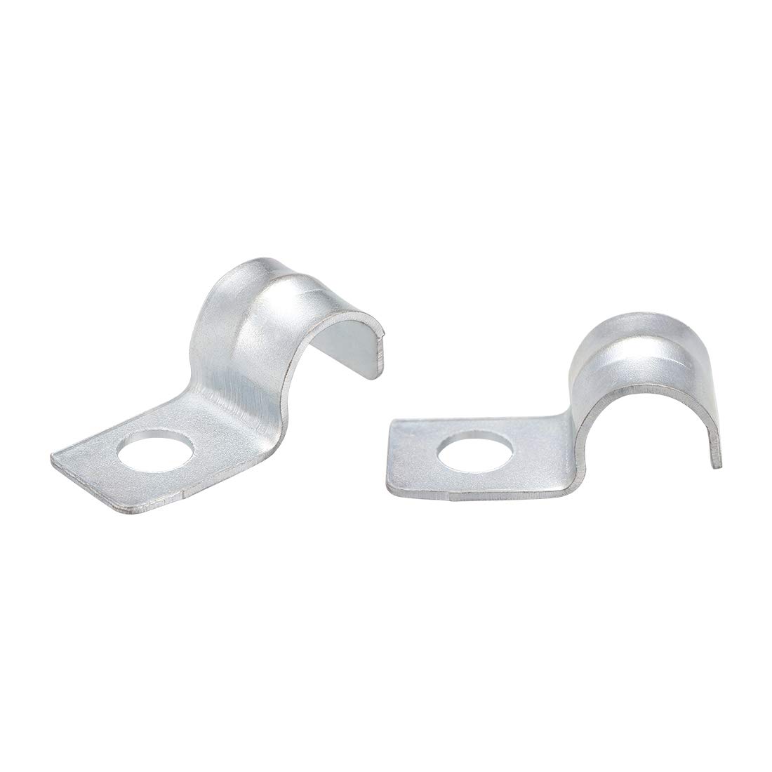 uxcell 5/16" EMT One Hole Strap Pipe Strap Zinc-Plated Steel Reinforced Rib for Pipe Fixing on Various Surfaces 20PCS