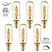 LiteHistory Dimmable T6 led Bulb 40W Candelabra led 2200K Amber 250lm 4W e12 T25 led Bulb 6Pack