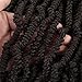 2 Packs Spring Twists Synthetic Crochet Hair Extensions 12 inch 24 strands/pack Ombre Crochet Passion Twist Braids Fiber Fluffy Curly Twist Braiding Hair Bulk (4#)