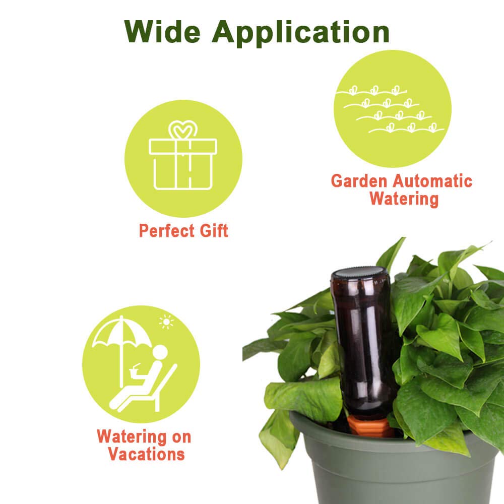 vensovo 9 Pack Terracotta Watering Spikes - Automatic Self Watering Stakes, Plant Watering Devices for Wine Bottles Recycled Bottles, Clay Plant Garden Waterers for Vacations