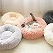 Cat Beds & Furniture,Calming Dog Beds for Small Medium Dogs,Detachable Cat Bed for Indoor Cats, Anti-Slip Faux Fur Fluffy Donut Cuddler Cat Cave, Fits up to 13-40 lbs (S-20 * 20 * 7inch, Pink)