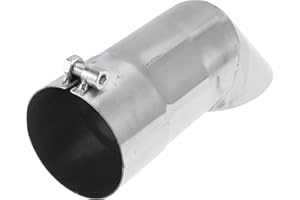 Motoforti 3" ID Inlet Turn Down Exhaust Tip T304 Stainless Steel Surface Polishing Mandrel Bend Elbow Tube 9.1" Overall Lengt