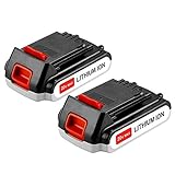 [Upgraded to 3000mAh] Replace for Black and Decker 20V Battery 3.0Ah Lithium Ion Max LBXR20 BXR20-OPE LBXR2020 LBXR20 LB20 LBX20 LB2X4020 2-Pack