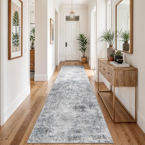 Washable Runner Rug Modern Abstract Carpet