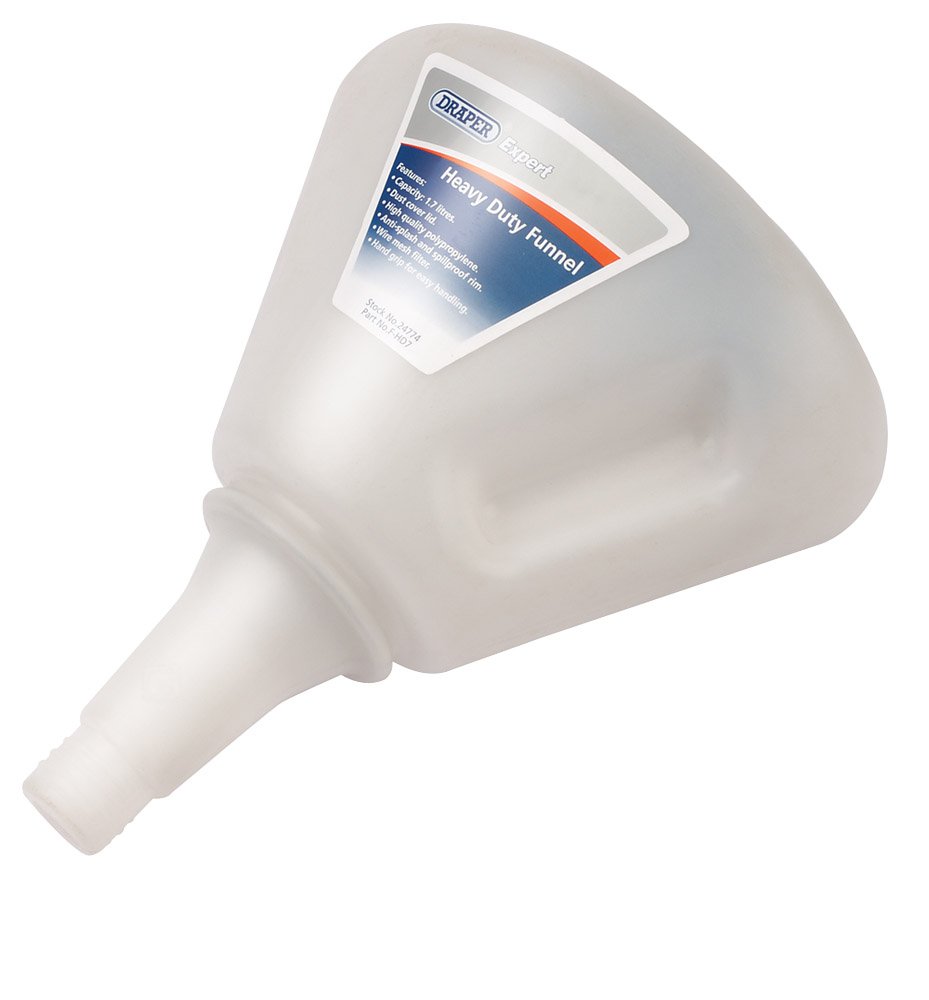 Draper 24774 Expert Heavy Duty Polypropylene Funnel, 175mm/1.7L, Blue — image 1