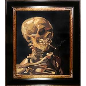 overstockArt Calavera de un Esqueleto con Burning Cigarette de Vincent