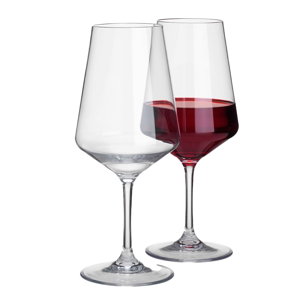 Flamefield Savoy Large Wine Goblet – 580ml of Sophisticated Elegance, Break-Resistant and Dishwasher-Safe, Perfect for Indoor Soirées and Outdoor Banquets, Durable Design for The Wine Connoisseur