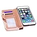 Style4U iPhone 8 Plus/iPhone 7 Plus Case, Premium PU Leather flip Wallet Bag Pouch Case Cover with ID & Credit Card/Cash Holder Slots Pockets for iPhone 8 PlusiPhone 7 Plus w/Stylus [Rose Gold]