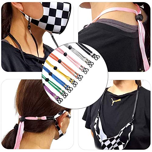 5 Pack Face Cover Lanyard Strap, Adjustable Face Cover Strap Holder Suitable for Kids Adults Senior Fits Any Face Cover Leash