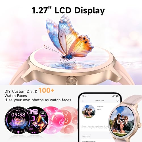 Smart Watch for Men Women, Bluetooth Calling, 1.27" HD Touchscreen Fitness Tracker, 100+ Sports Modes, AI Built-in, Heart Rate/Sleep/Step/SpO2 Monitor, IP68 Waterproof, Smartwatch for Android iPhone