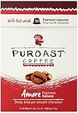 Puroast Coffee Italiano Nespresso Compatible Capsule, Amore Espresso, 30 Count