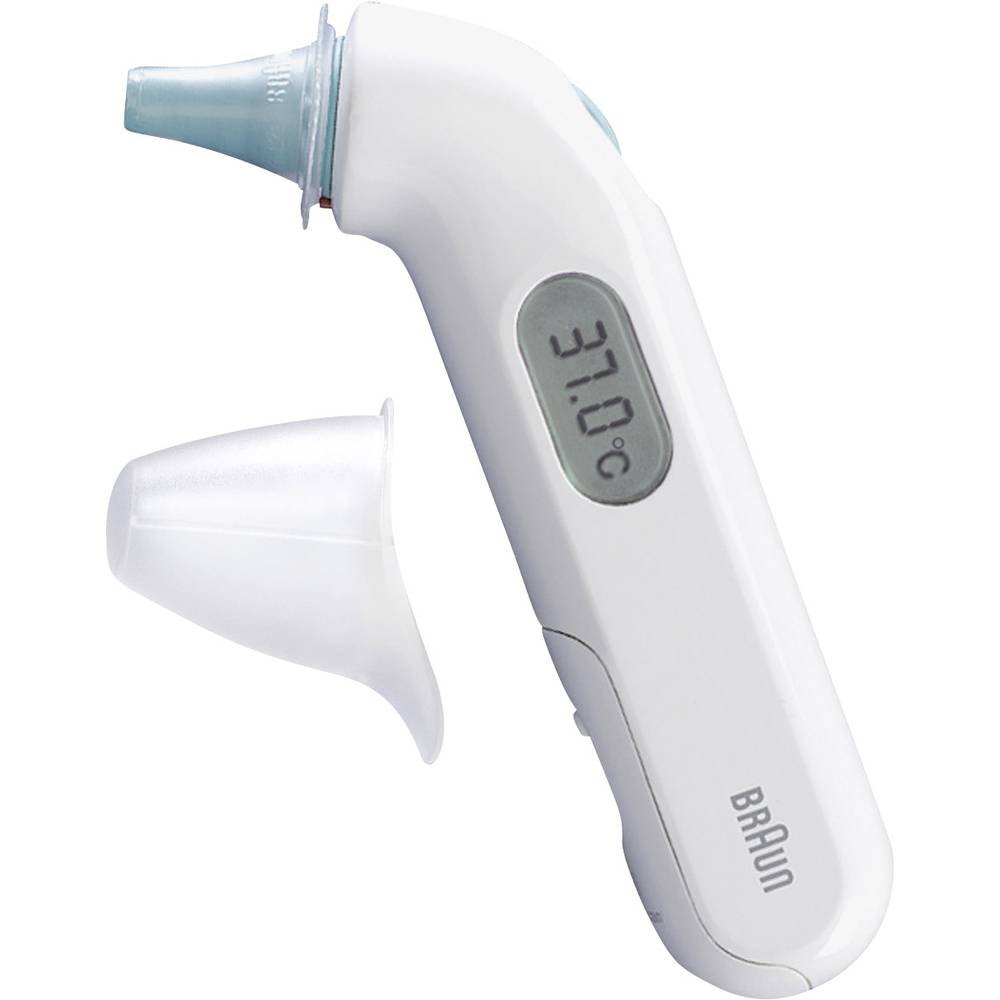Ear thermometer Braun ThermoScan 3 (professional precision; acoustic fever indicator; safe, hygienic, for the whole family; newborn) IRT3030 White