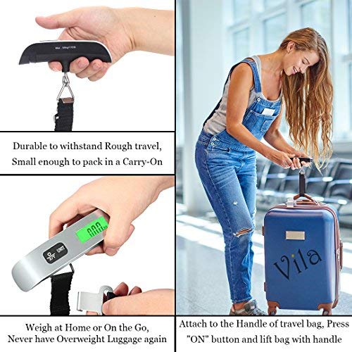 Luggage Scale for Travelers - Temperature Sensor, Battery Indicator, LCD display - Thumbnail 4
