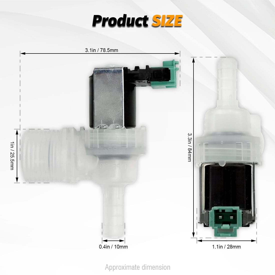 628334 OEM Dishwasher Water Inlet Valve 00628334 for Bosch Thermadore Dishwasher 10023852 9000655808 AP5691117 PS8729241 AP7193108 Part Updated Fix E15 Error Codes