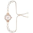 ADSBIAOYE Women's Fashion Simple Floral Bracelet Watch Diamond Quartz Light Luxury Watch
