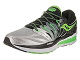 Saucony Men's Hurricane ISO 2 Running Shoe, Black/Silver/Slime, 9.5 M US