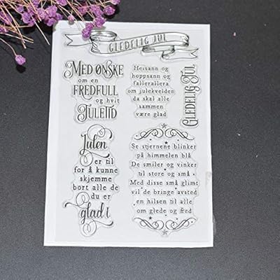 Maguo Merry Christmas Foreign Language Clear Rubber Stampsfor Diy Scrapbooking Paper Craft Or Card Making Decoration