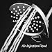AirJet-400 High Pressure Luxury Multi-Function Shower Head w/ High-Velocity Flow Accelerator(TM) Hydro-Engine for More Power with Less Water! Latest Style, Giant 5