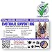Just 4 Paws Custom Emotional Support ID Card with QR Code & Security Seal and Optional Holograph | Registration to U S Service Dogs Registry Plus ID Holder & Digital ID - Landscape Style