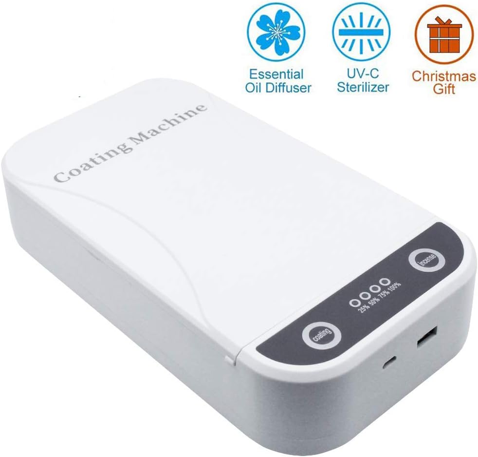 Portable UV Light Cell Phone Phone Sterilizer Disinfector, Dual UV Lights Rapid Disinfector Box Type-C Socket Clean for All iPhone, Android, Any Small Items, 1 PCS