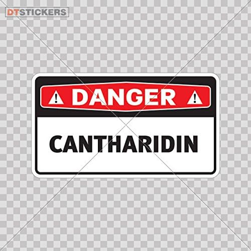 Sticker Decal Safety Sign Cantharidin Color Print (3 X 1.7 Inch) A8agr Size: 5 X 2.8 Inches Vinyl color print