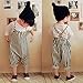 Baby Girls Camisole Black and White Vertical Striped Harem Pants Romper Onesie (1-2years)