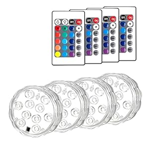 #N/V 10 LED Verlichting Dompelbare Led verlichting Multi Kleur Veranderende Waterdichte Met Afstandsbediening…