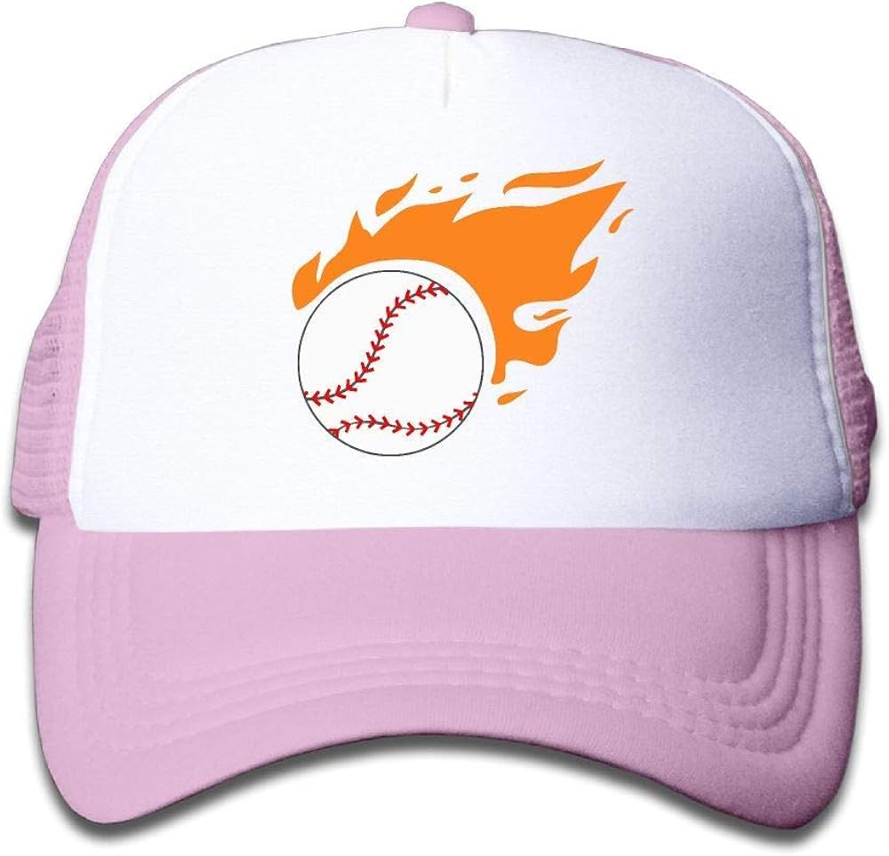 CustomHK Kids Fire Baseball Mesh Caps Child Cool Baseball Cap Snapback Hat Pink Amazon.co.uk