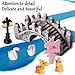 AZYC Miniature Garden Ornaments,109 Pcs Miniature Ornaments Kit Set with 1 Pcs Tweezer for DIY Fairy Garden Dollhouse Decoration