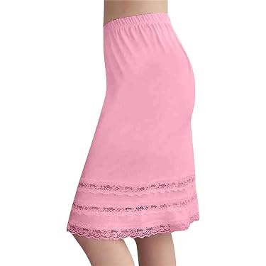 best half slips for under dresses Haysandy 3 Pieces Women 3 Kinds of Length 19, 27, 35 Inch Slip Dress Satin Lace Long Skirt (Beige, Small) at Amazon Women's Clothing store This ladies shapewear half slips for under dresses is knee length Newcotte 3 Pcs Women Half