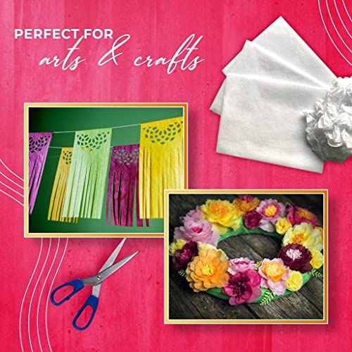 White Tissue Paper for Gift Bags Bulk,20 x 20 inch Sheets, 100 Sheets