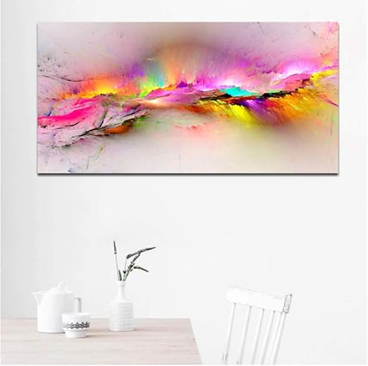 Arte Abstracto Lienzo Arte De La Pared Feliz Para La Decoracion