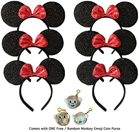 Family Pack Mickey Mouse Style Ears Kids Adults/Minnie Style Girls Parties