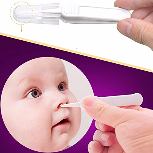 ALIVER Baby Safe Nose Clean Clip ABS Plastic Tweezers Ear Nose Clean Navel Tweezers Baby Care Cleaner