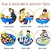Kids 3-in-1 Multi Activity Table Set - 25 Pieces Jumbo Blocks Compatible Bricks Toy, Play Table Includes 2 Chair and Building Block Table with Storage