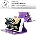 iPhone 8 Plus Case,iPhone 7 Plus Case, WWW [ Mirror Series] RFID-Resisting PU Leather Case Kickstand Flip Case with Card Slots and Mirror for iPhone 7 Plus/8 plus Purple