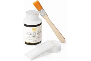 YONGBO Gilding Adhesive Kit, Gold Leaf Sheets Glue, Gold Foil Paint for Craft Art, Epoxy Resin, Glass, Wood Use（90 ml + Brush + Gloves