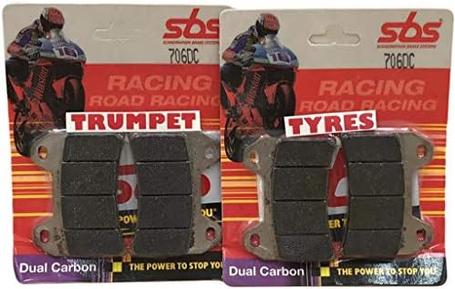Moto Guzzi V7 Racer 750 11 12 13 14 SBS Performance Front Dual Carbon Race Racing Brake Pads Set Genuine OE Quality 706DC