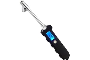 PINKJOY Digital Tire Pressure Gauge 230 PSI Heavy Duty Dual Head Stainless Steel Made for Truck and RV with Backlit LCD and Flashlight Car Accessories