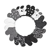 BARE HUGS Infant Boys 10 Pk All Weather Multicolored Socks Black/White Geomertic 12-24