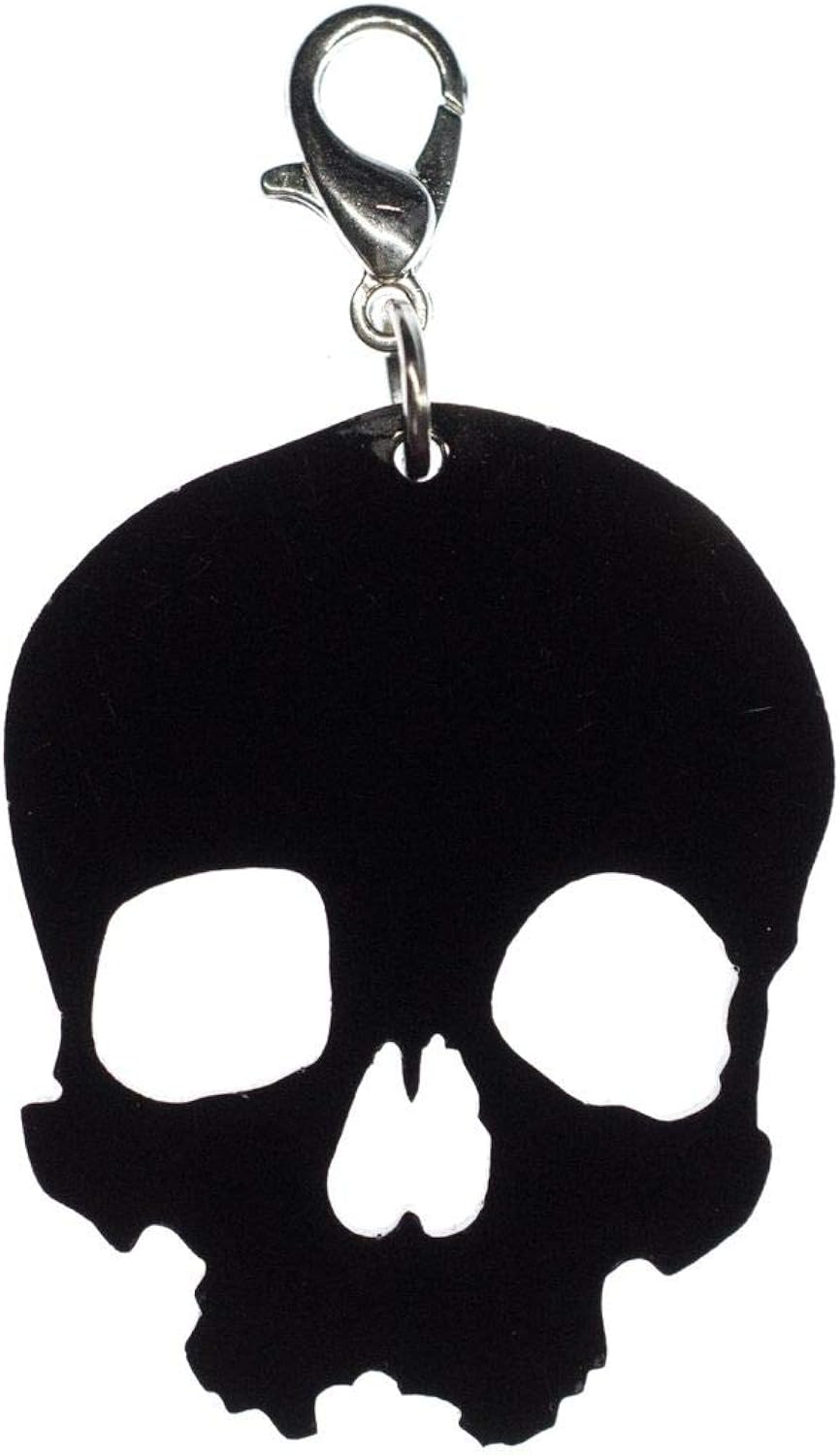Miniblings Skull Charm Pendant For Bracelet Wristlet Halloween Acrylic, Silver, 35mm