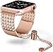 V-Moro Compatible Apple Watch Bands 38mm 40mm Women, Luxury Apple Watch Jewelry Cuff Metal Stainless Steel Bracelet Strap for Apple iWatch Series 4,Series 3,Series 2,Series1,Edition (Copper, 38mm)