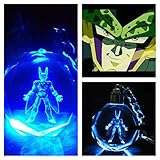 Design #2 Cell Dragon Ball Z Crystal Led KeyChain 7 Colors Changing Cycle